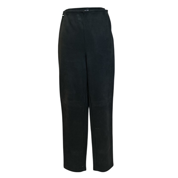 MarlaWynne Elegant Black Faux Suede Side Zip Pants - Picture 1 of 8